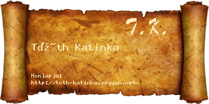 Tóth Katinka névjegykártya