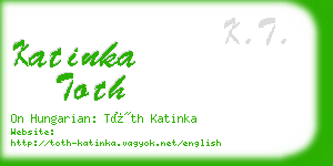 katinka toth business card